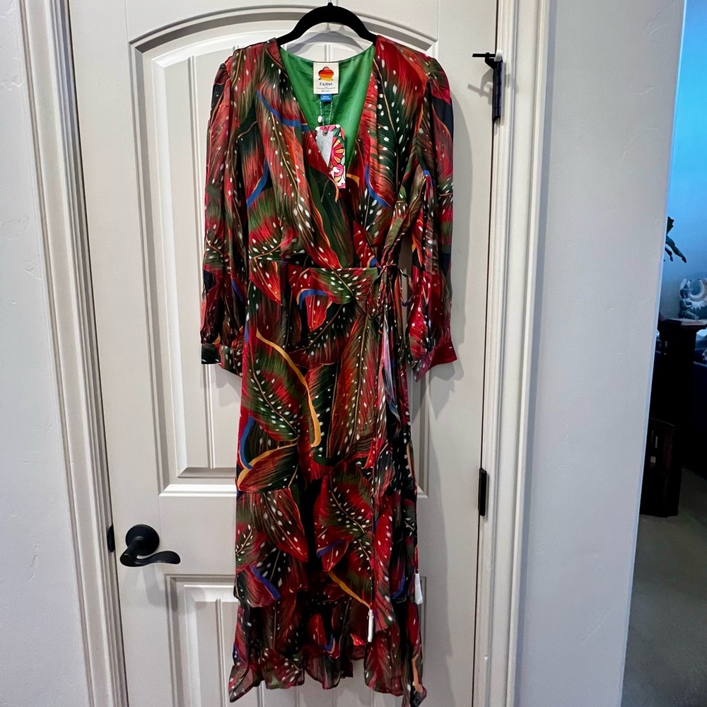 NWT FARM RIO layered wrap dress - Picture 2 of 6